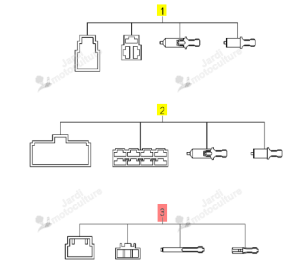 Kit Connecteurs PA-3P-M-F Iseki 1776-690-920-00
