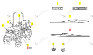 Autocollant Latéral Droit Iseki 1774-901-036-00