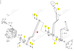 BIELLE PTO VENTRALE ISEKI 1774-265-300-10
