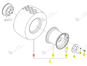 Roue Gazon 24x12.0 Iseki 1809-317-310-10
