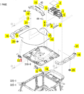 SET PANNEAU/AC ISEKI 1800-782-400-20