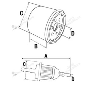 Crépine universelle type tronçonneuse - débroussailleuse Stihl 1115 350 3503