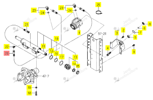 Flexible de direction Iseki 1801-407-230-00