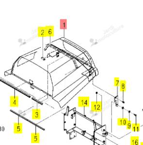 Capot Moteur Iseki 1752-601-210-20