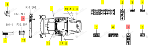 Autocollant Iseki 1752-903-052-00