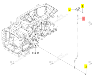 Levier 4WD Iseki 1816-267-001-00