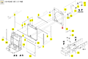 Voluteradiateur Iseki 1816-102-610-10