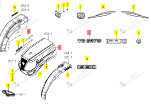 Autocollant TG6375 Iseki 1815-901-007-00