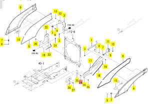 Tige de fixation Iseki 2186-436-008-00
