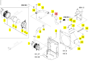 Durite Turbo Iseki 1815-104-001-10