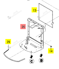 Support Radiateur Iseki 1815-102-400-10