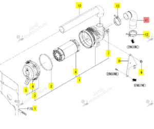 Durite Air ISEKI 1825-104-002-00