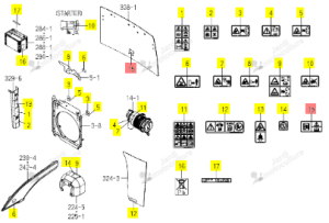 ETIQUETTE CEINTURE SECU ISEKI 1817-904-002-00