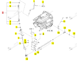 Bras Transmission Iseki 1827-129-200-00
