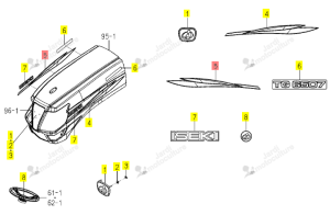Autocollant Droit Iseki 1816-901-013-00