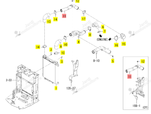 PIPEINTERCOOLERSUPD ISEKI 1817-106-610-10