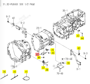 Support Gauche Capteur BV ISEKI 1816-654-001-00
