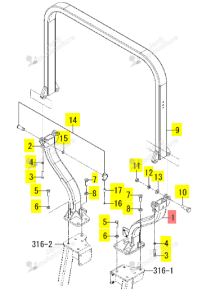 BATI CENTRAL G/E4 ISEKI 1817-702-330-00