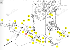 Bras de levier PTO ventral Iseki 1817-229-510-10
