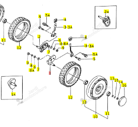 Support de roue avant gauche Iseki 2500-336-200-00