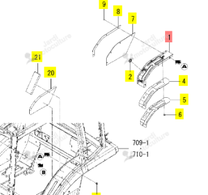 Grille Guide Levier Gauche Iseki 1815-608-510-00