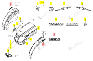 Autocollant Iseki Aile 2512-915-001-00