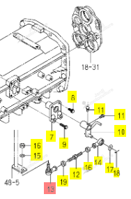 Rotule Gauche M10 Iseki 2163-775-009-00