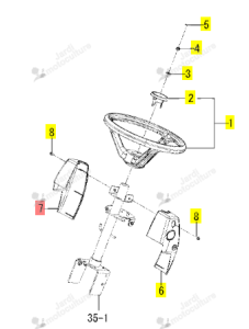 Couvercle DRT Colonne Direct. Iseki 1831-401-002-00
