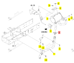 Attache ISEKI 1834-103-001-00