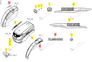 Autocollant Iseki 1834-901-001-00