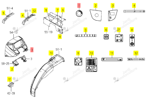 Autocollant Contacteur Iseki 1834-902-003-10