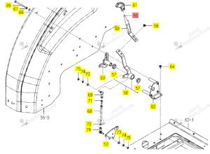 Levier de position de relevage Iseki 1837-504-001-20