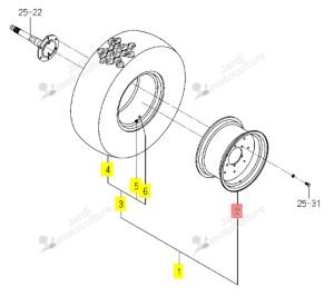 JANTE 20XW11 ISEKI 1834-317-270-00