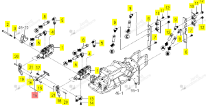 Support Fixation Câble Iseki 1815-512-250-20