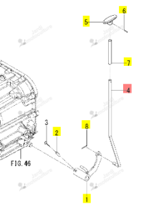 Levier 4W Iseki 1855-267-001-10