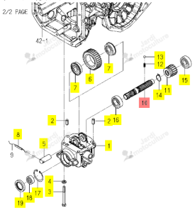 Arbre PTO Ventral Iseki 1855-229-004-00
