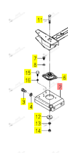 Support Cabine Droit Iseki 1833-625-062-00