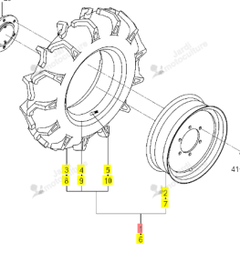 Roue Agraire Av Gauche 8-16 Iseki 1833-437-660-10