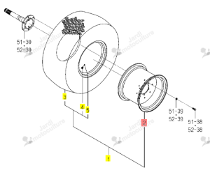 JANTE 20XW15 ISEKI 1833-317-720-10