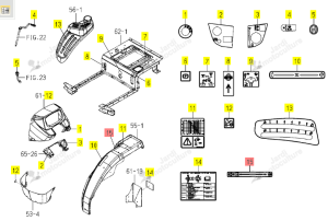 ETIQUETTE CDE PTO ISEKI 1833-902-069-00