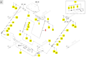 Tringle M08X420 Iseki 1834-313-054-00