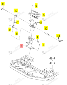 Support Inférieure de Colonne Iseki 1832-405-210-00