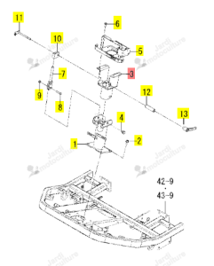 Support Supérieur de Colonne Iseki 1832-405-230-00