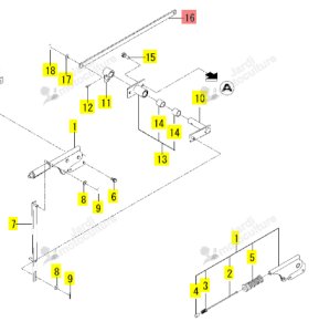 Biellette de Liaison 19X517 Iseki 1832-313-001-10