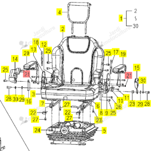VIS A COLLERETTE ISEKI 1832-611-229-00
