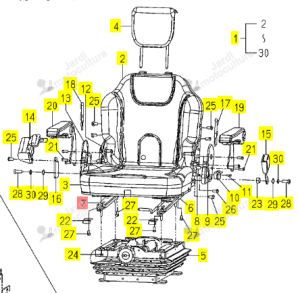 Glissière Iseki 1832-611-215-00