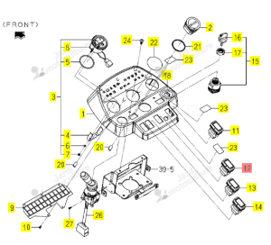 Interrupteur PTO Assemble Iseki 1832-670-320-00