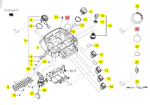 ETIQUETTE COMPTEUR ISEKI 1832-670-201-00