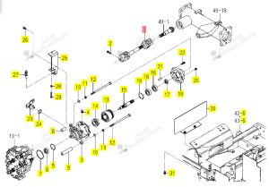 Arbre de Transmission 4WD Iseki 1832-431-210-00