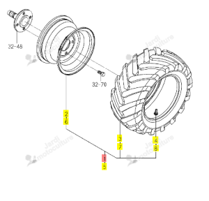 ROUE AV AG G 18X8.50-10 ISEKI 1845-437-210-10